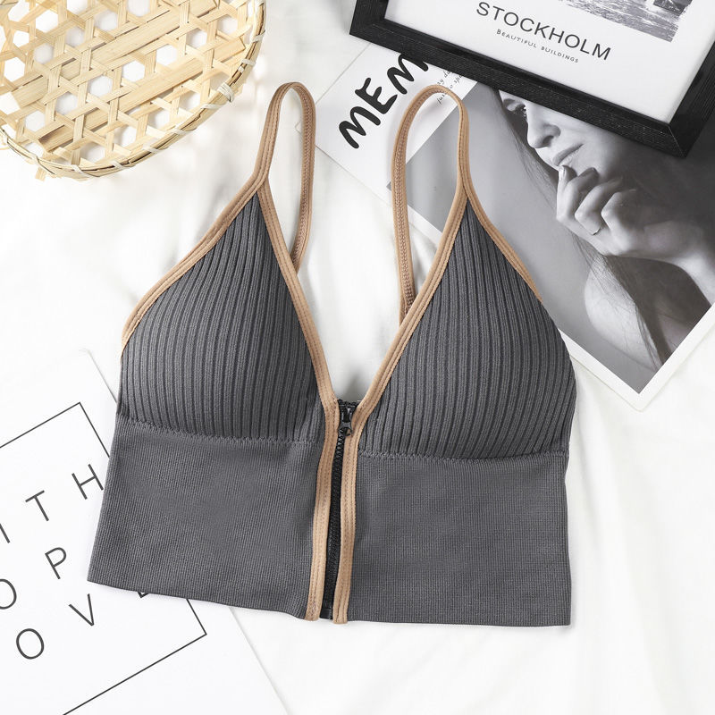 New Front Zipper Bras Sports Tops for Gym/Workout/Fitness