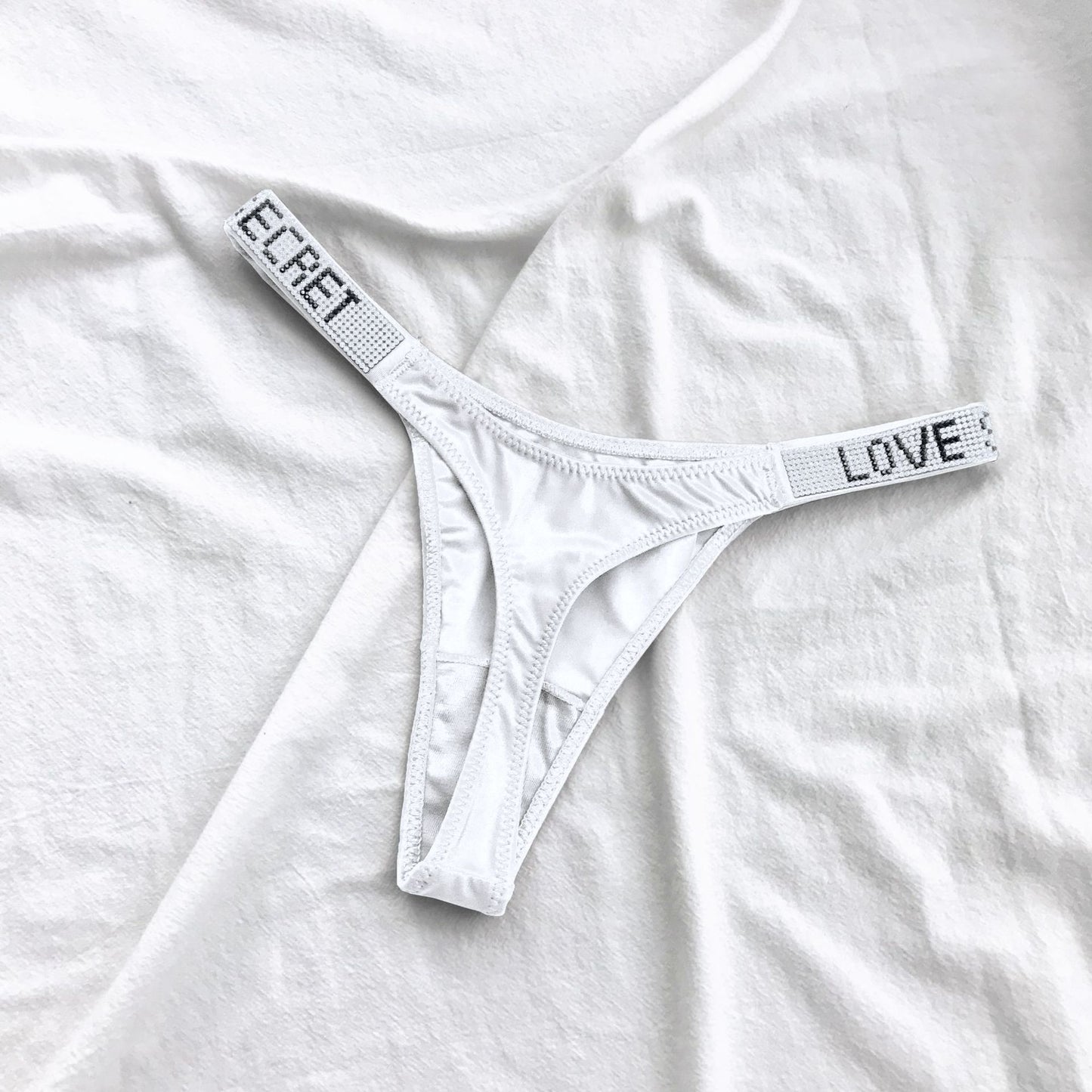 Letter LOVE Secret Rhinestone Panties