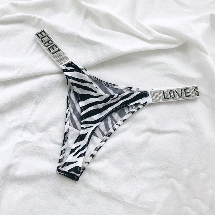 Letter LOVE Secret Rhinestone Panties
