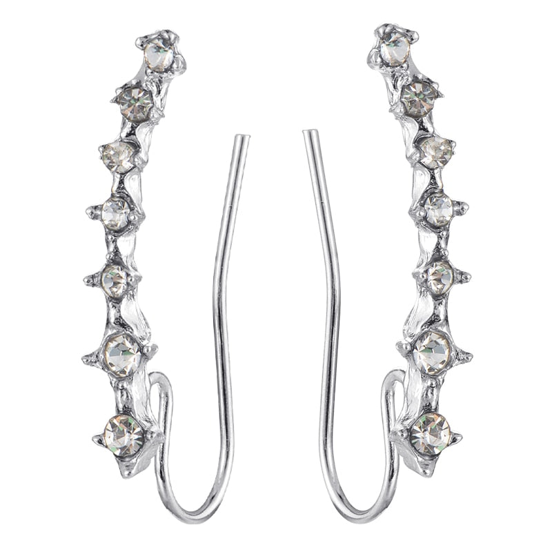 Crystals Ear Cuffs Hoop Climber