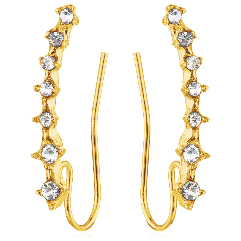 Crystals Ear Cuffs Hoop Climber