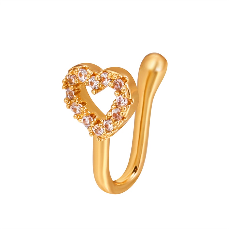 Heart Star Crown Nose Piercing
