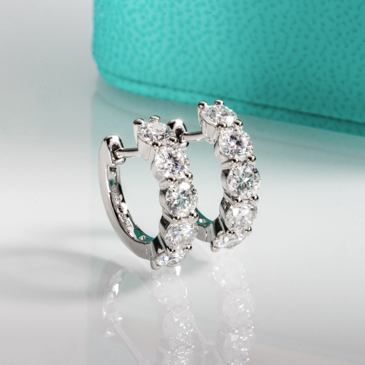 Moissanite Hoop Earring