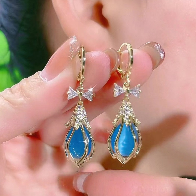 Opal Bowknot Earring