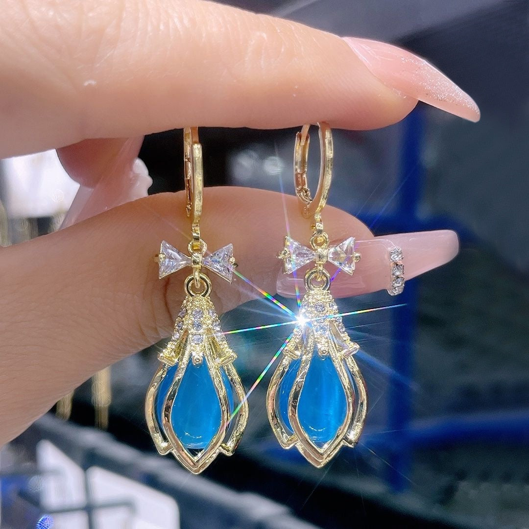Opal Bowknot Earring