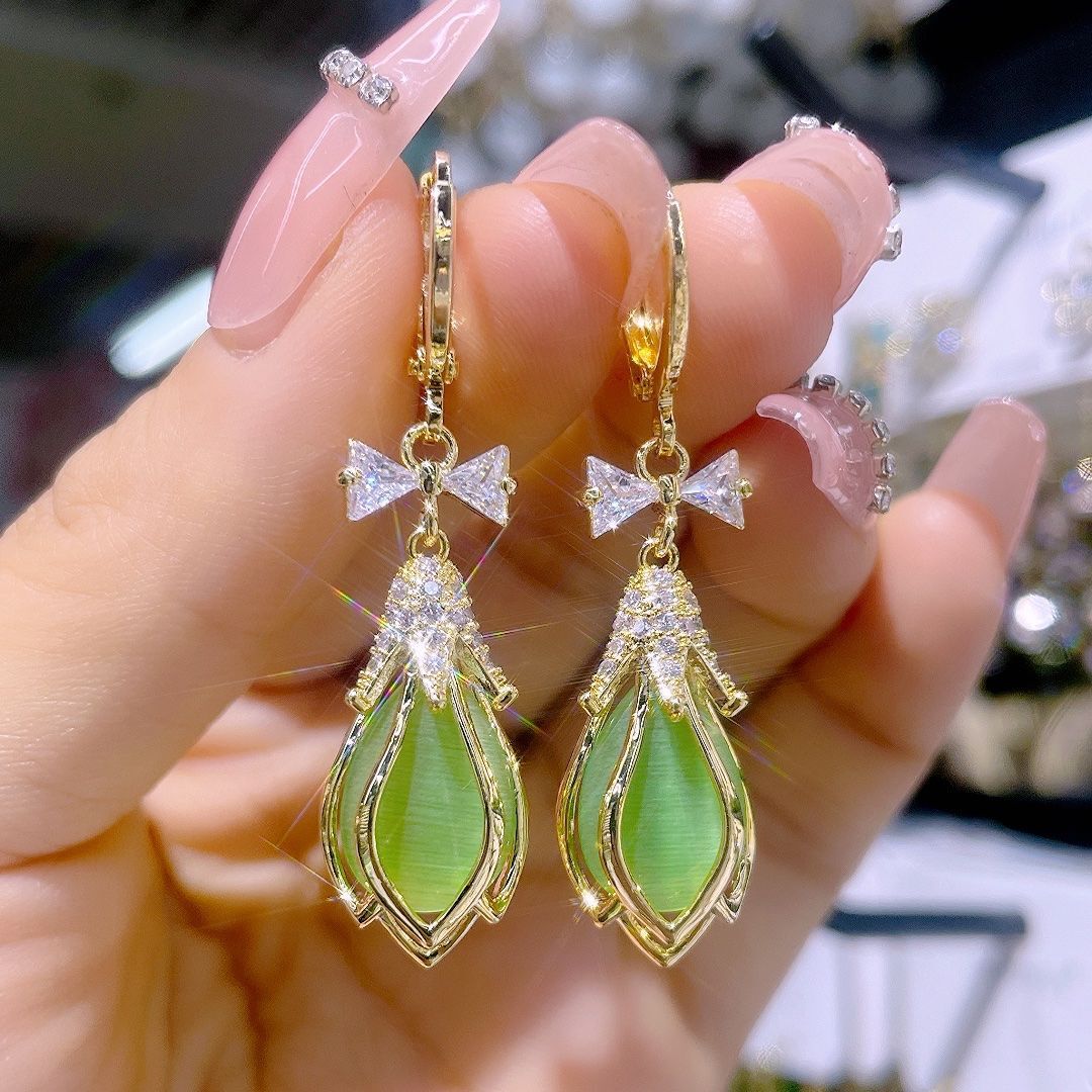 Opal Bowknot Earring