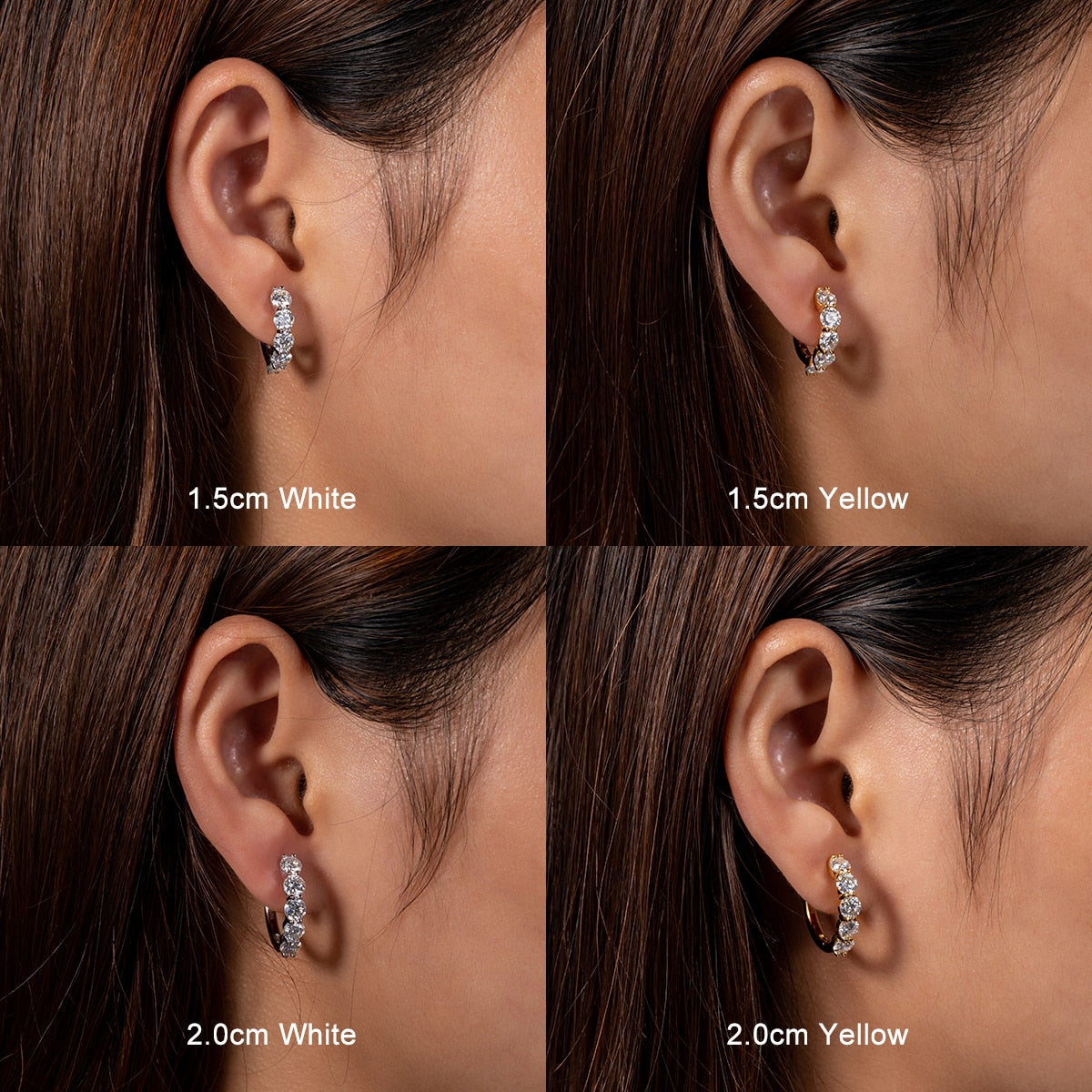 Moissanite Hoop Earring