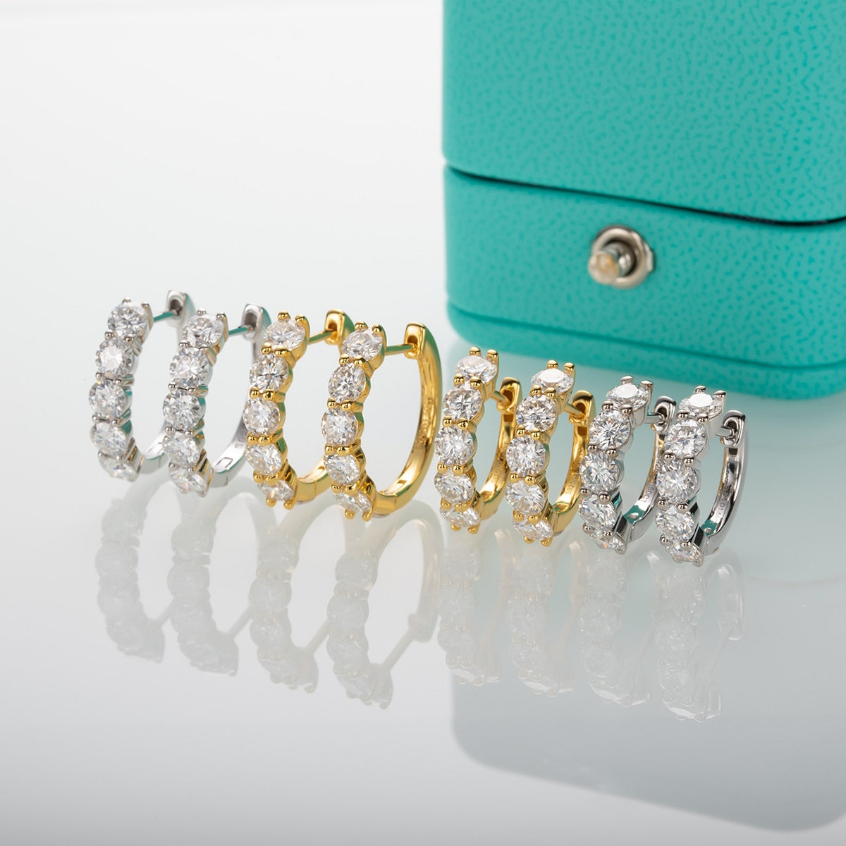Moissanite Hoop Earring