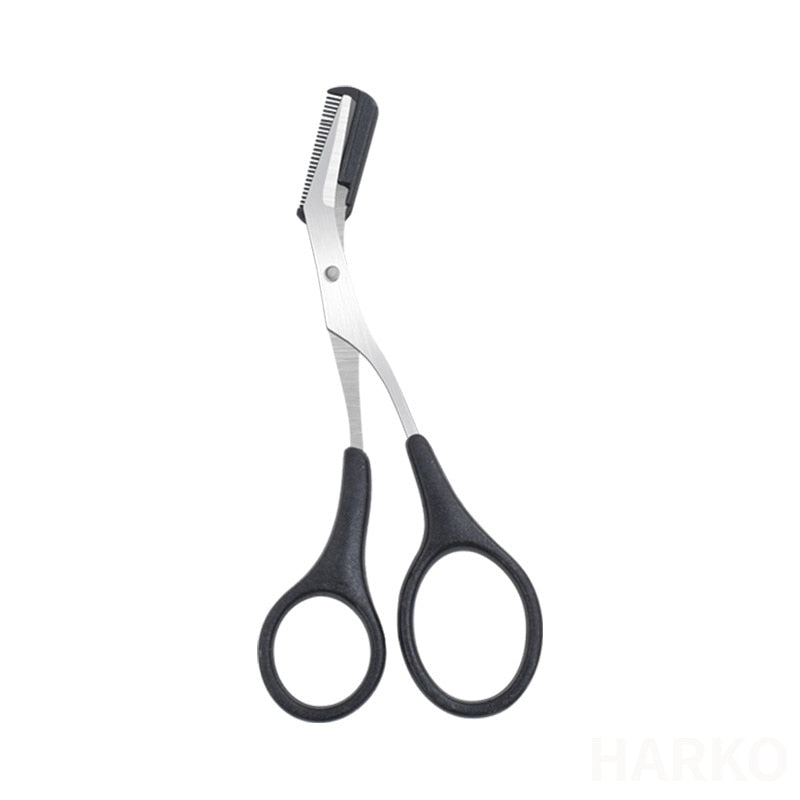 Eyebrow Trimmer Scissor with Comb Stainless Steel Makeup Tool