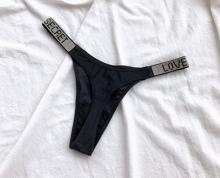 Letter LOVE Secret Rhinestone Panties