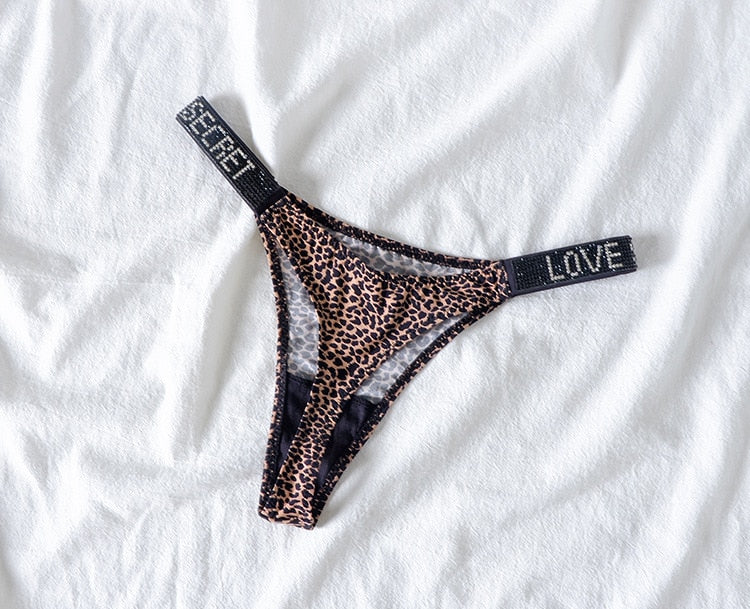 Letter LOVE Secret Rhinestone Panties