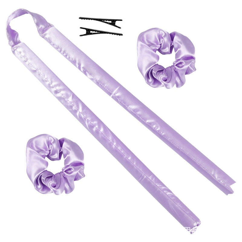 Heatless Curling Rod Headband No Heat Silk Curls Ribbon Hair Roller