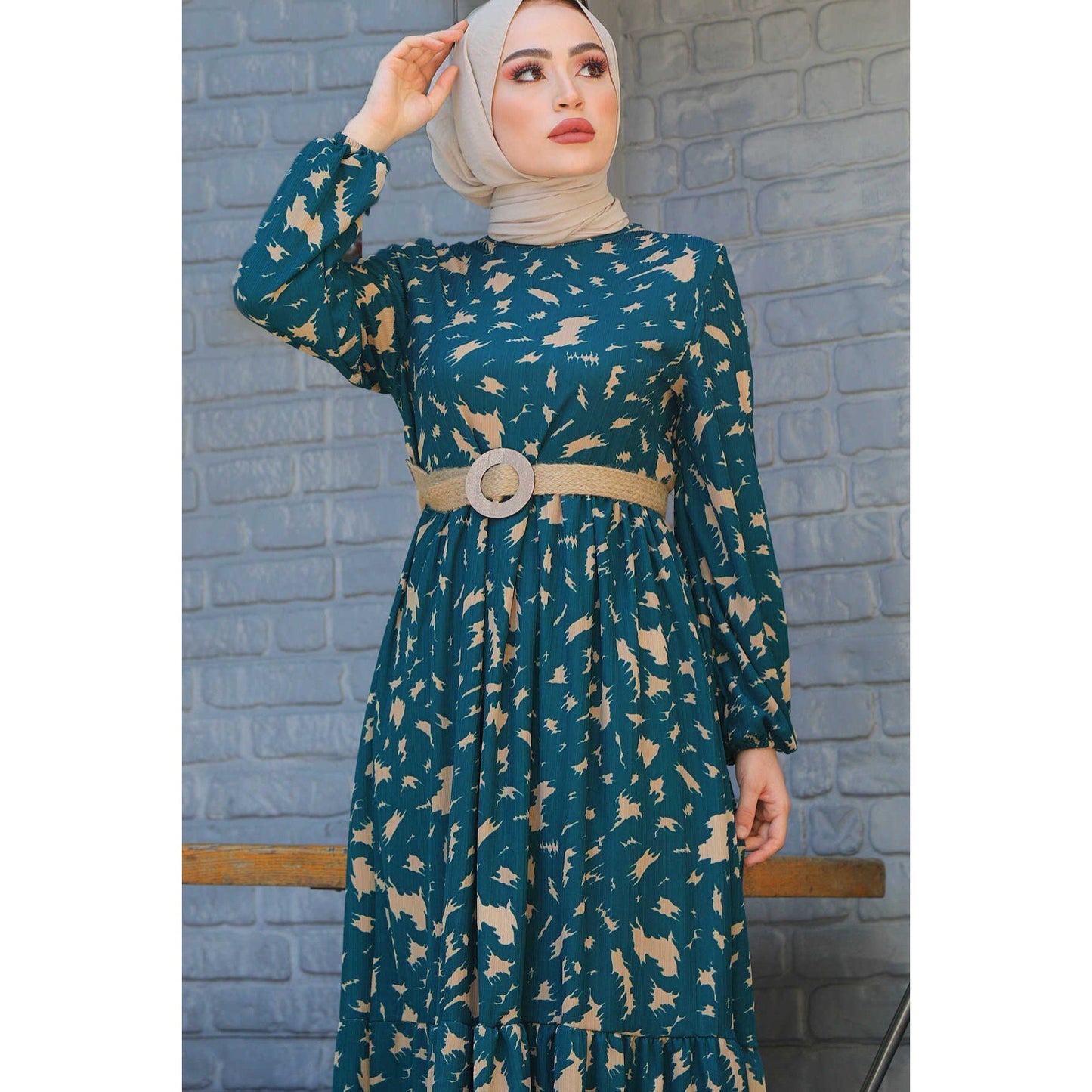 Maxi Belted Dress - Turkish