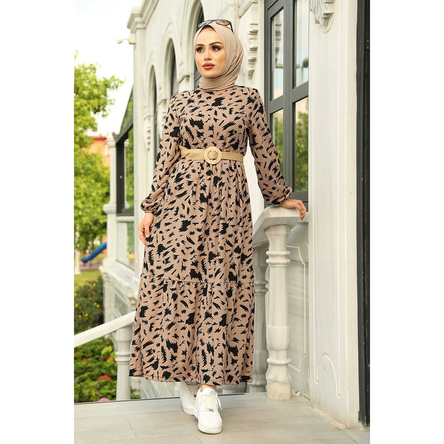 Maxi Belted Dress - Turkish