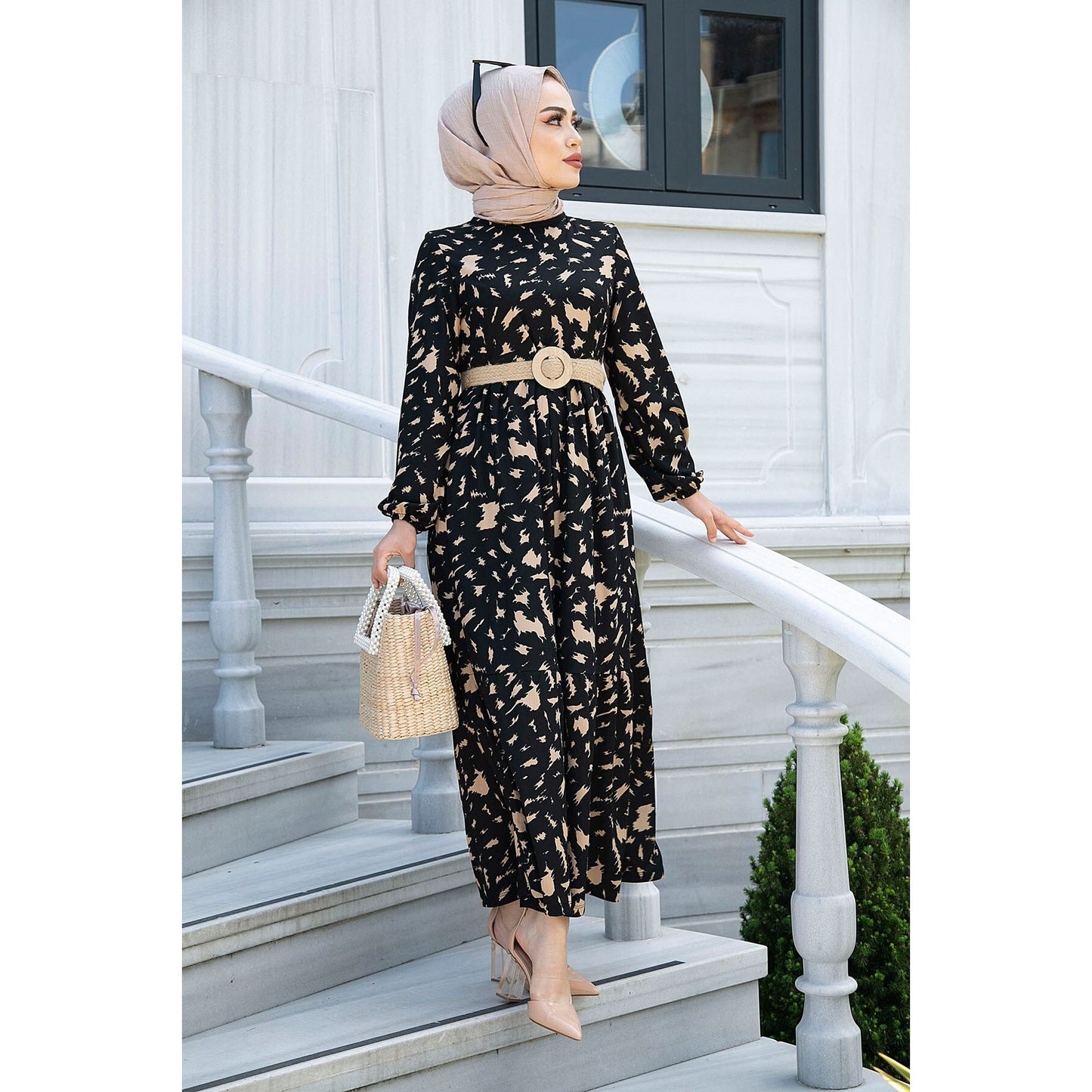 Maxi Belted Dress - Turkish