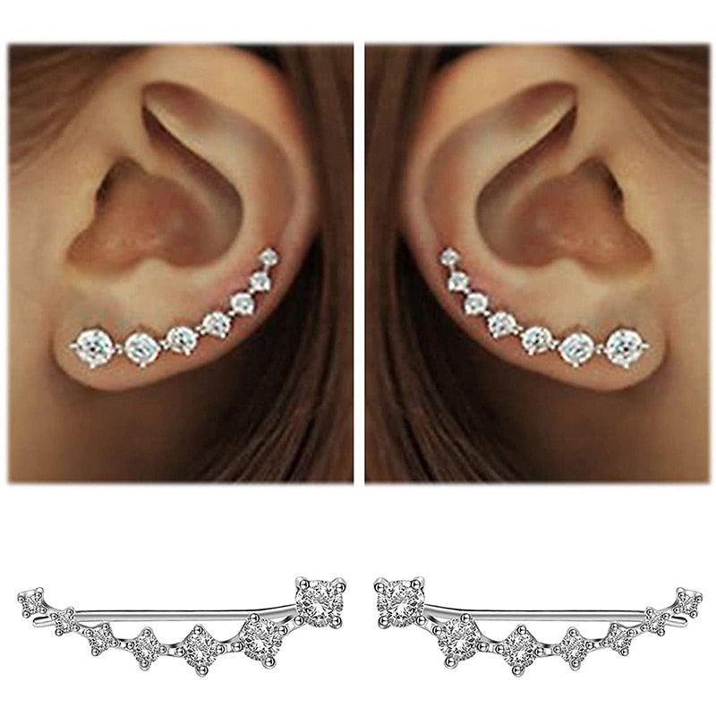 Crystals Ear Cuffs Hoop Climber