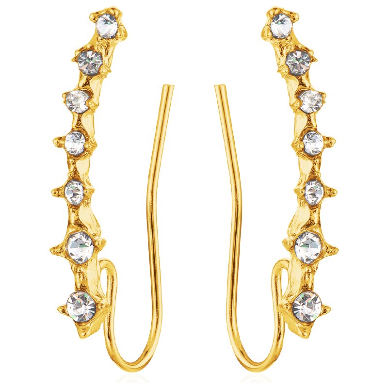 Crystals Ear Cuffs Hoop Climber