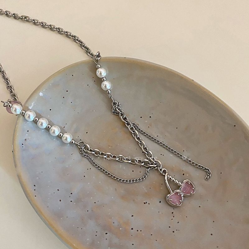 Pearl Pink Cherry Necklace