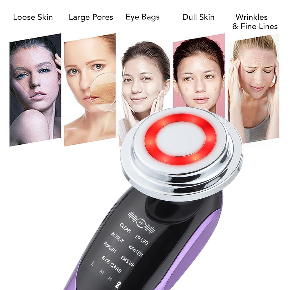 7 in 1 Microcurrent Skin Rejuvenation Facial Massager